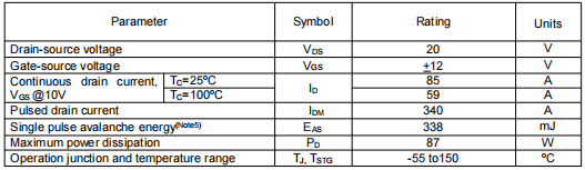 3302場(chǎng)效應(yīng)管參數(shù),KNX3302A